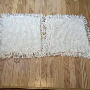 Two Pottery Barn Euro Shams Shag Mid-Century